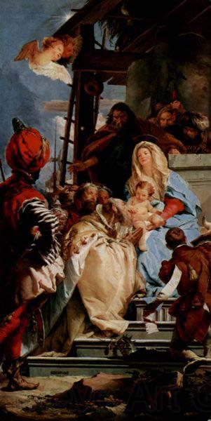 Giovanni Battista Tiepolo Anbetung der Heiligen Drei Konige Spain oil painting art